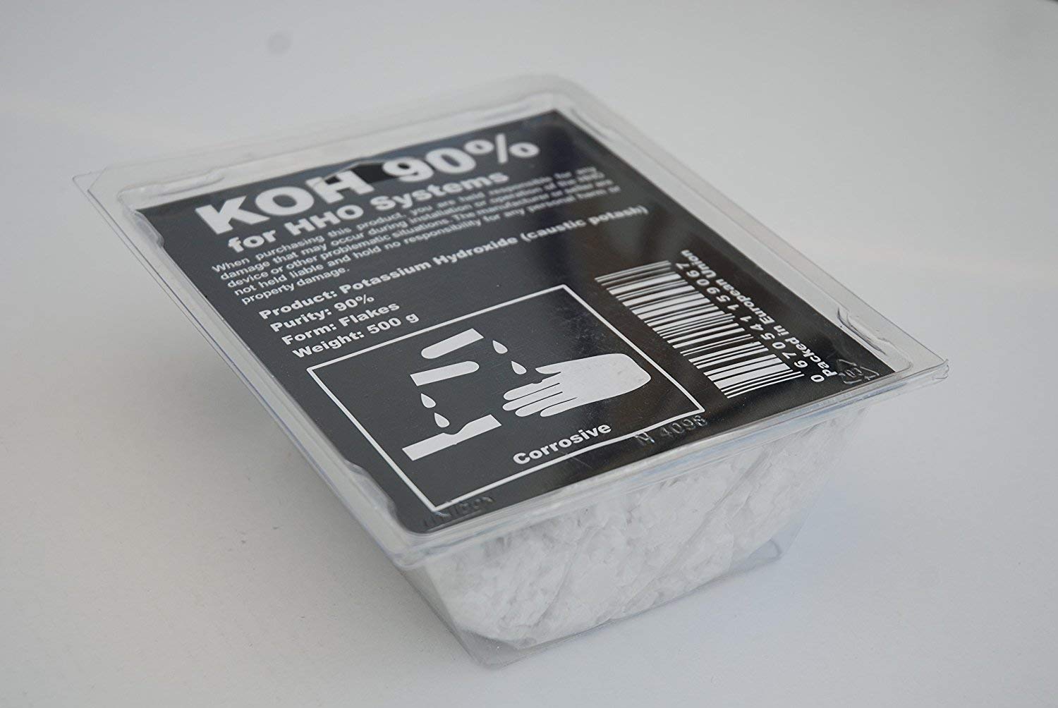 Détails sur HHO KOH 500g Électrolyte d'hydroxyde potassium 90% HYDROGEN GENERATORS DRY CELLS