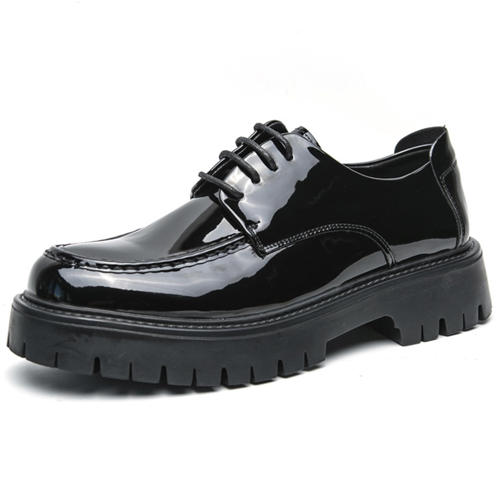 Scarpe Oxford da Uomo Suola Spessa Scarpe Eleganti Punta Tonda