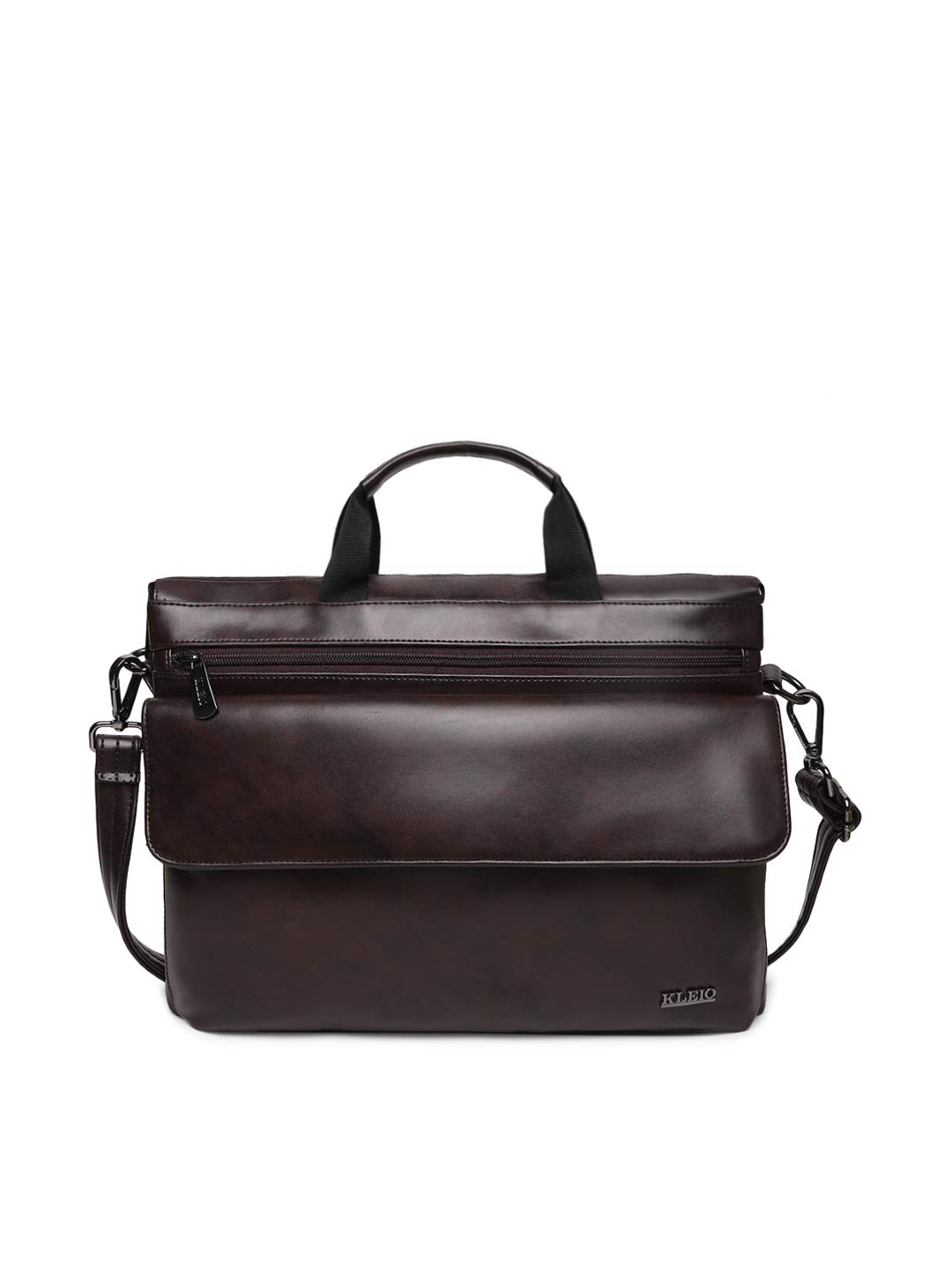 KLEIO Unisex Laptop Hand Bag for Men Women (HO3005KL-DBR_Dark Brown) (B08DCQT879) Amazon Price History, Amazon Price Tracker