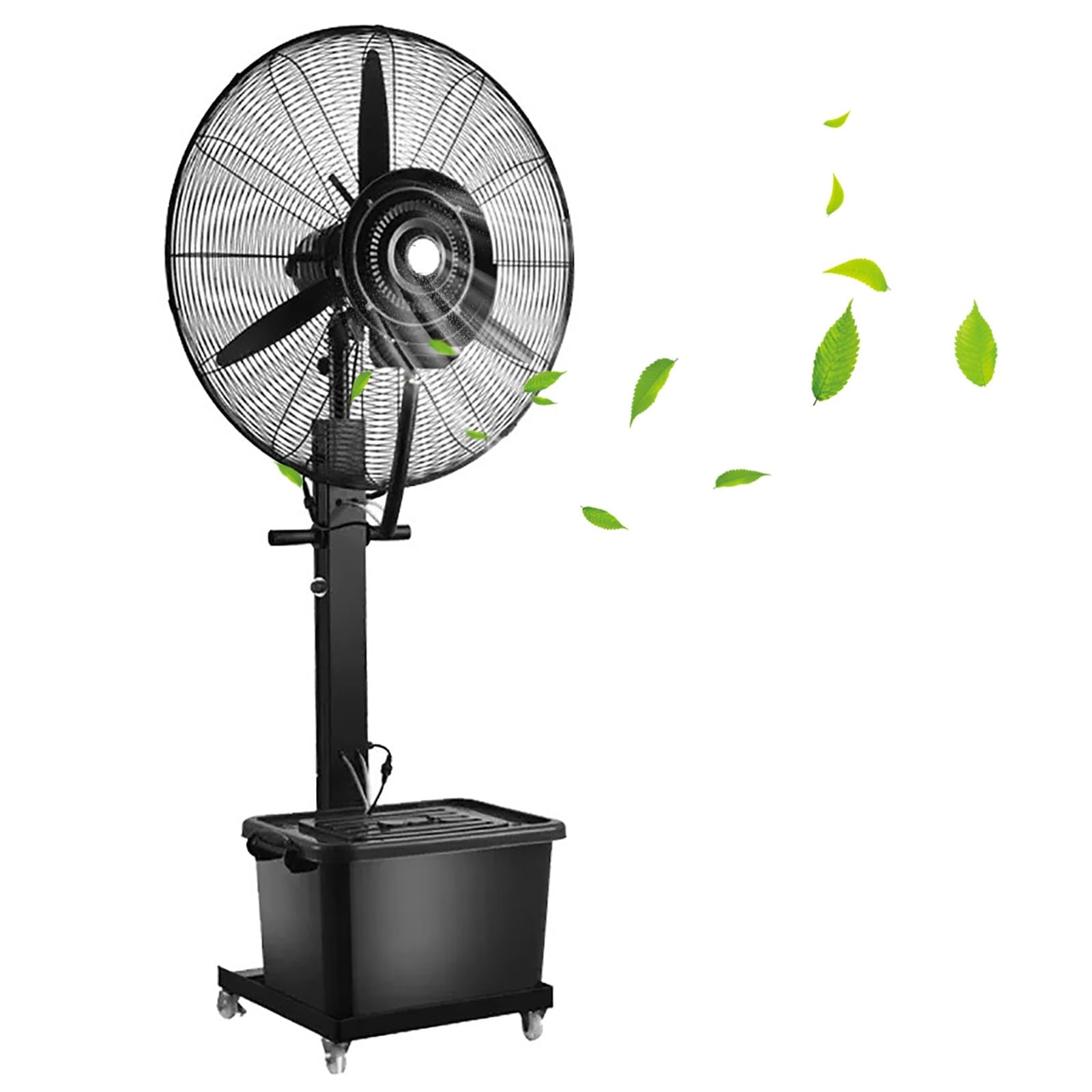 AYCDL Industrial Misting Fan, Pedestal Fan/Oscillating Fan, Portable Floor Fan, Water Mist Cooling Spray Fan; 3 Speeds, 42L Standalone Tank,90°/45° Oscillation；Suita,Fixed-750mm (30in)