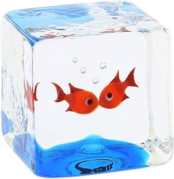 Amazon | GlassOfVenice ムラーノガラスアクアリウムキューブ Amazon | GlassOfVenice ムラーノガラスアクアリウムキューブ