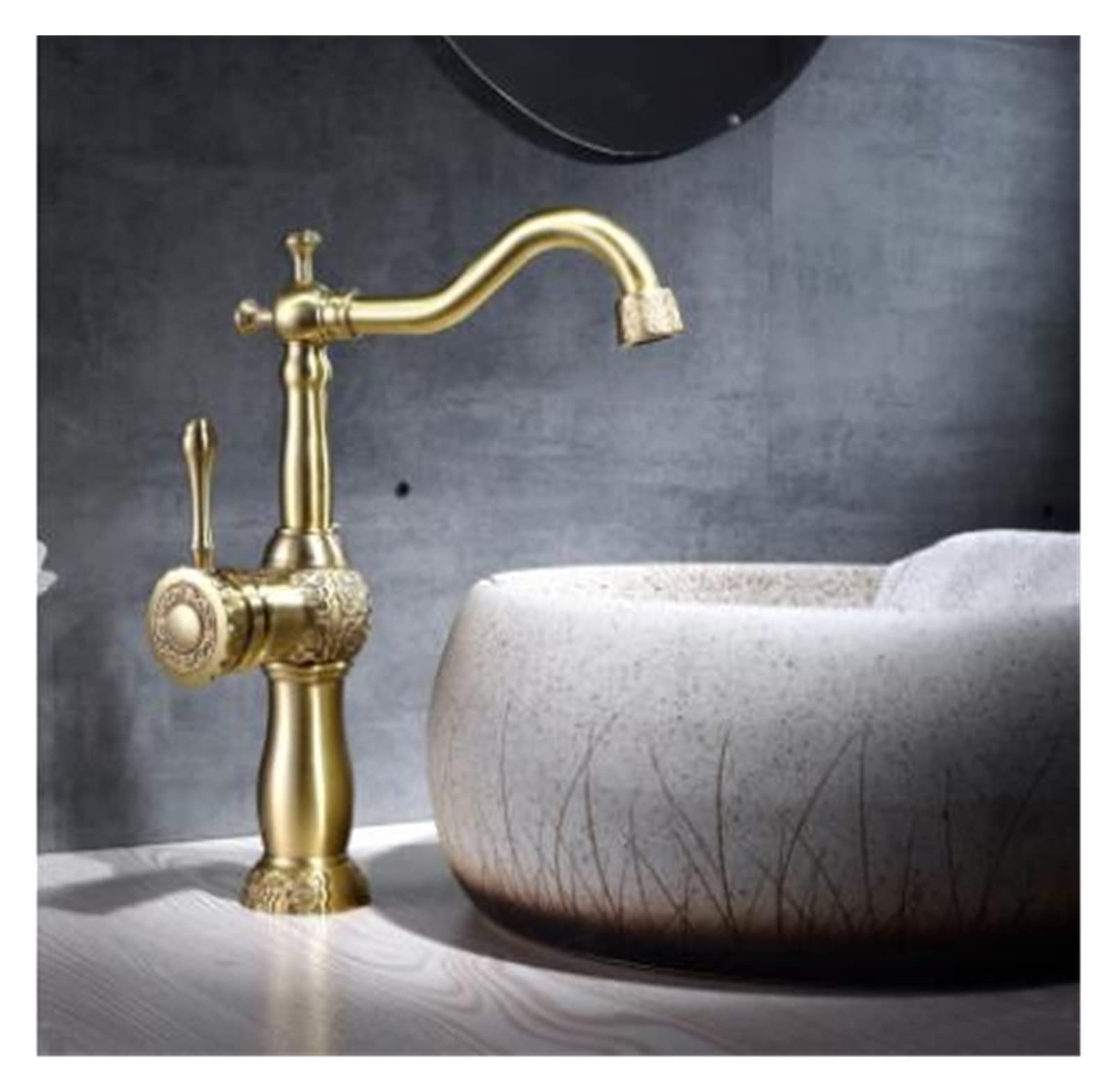 Robinet de bassin rétro sculpté pour une décoration vintage