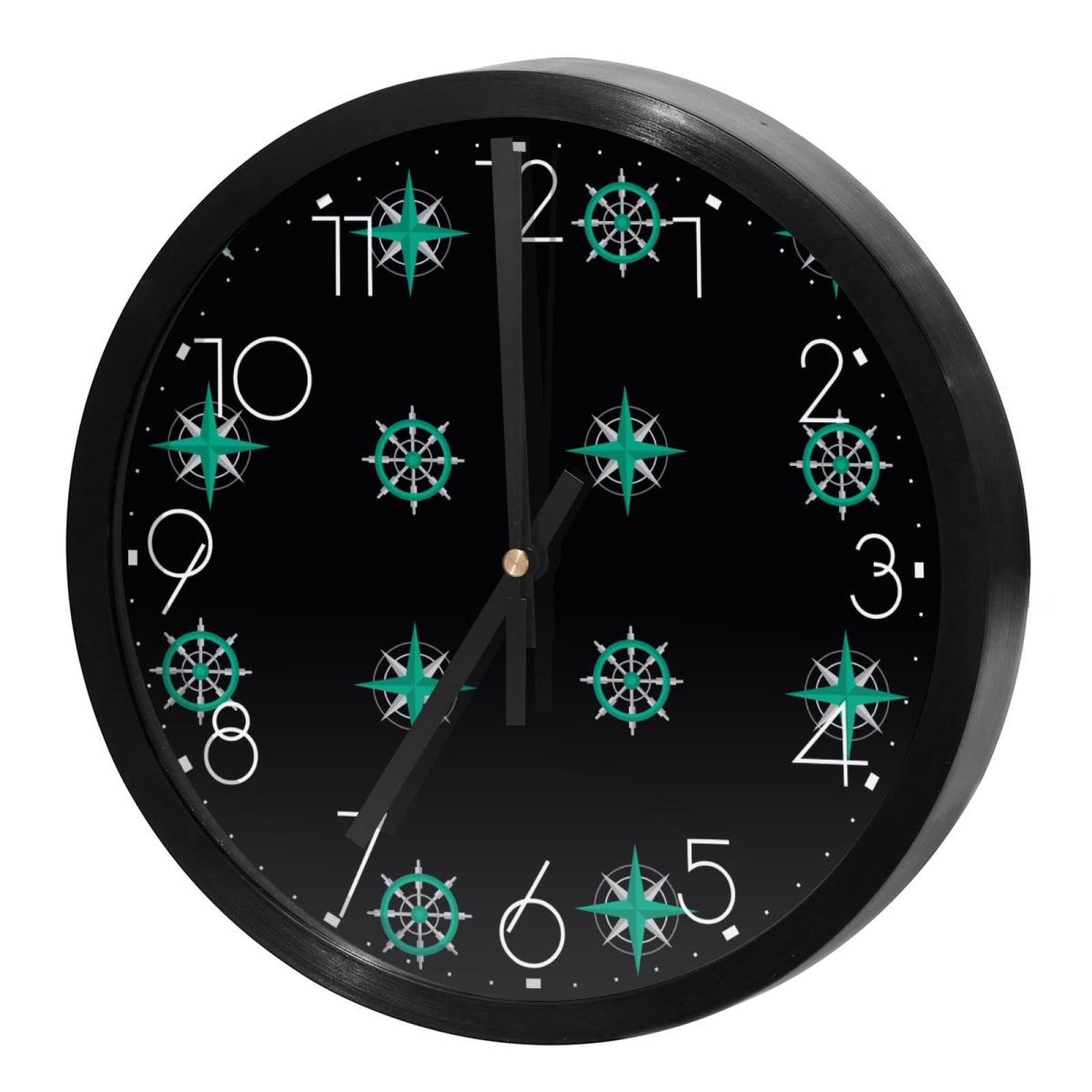 Horloge murale silencieuse quartz ronde sans tic-tac à piles pour maison et école