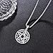 Aniu Wiccan Jewelry Pentagram Necklace for Men Women 925 Sterling Silver Pentacle Pendant Pagan Witchy Amulet Energy Gifts Jewelry