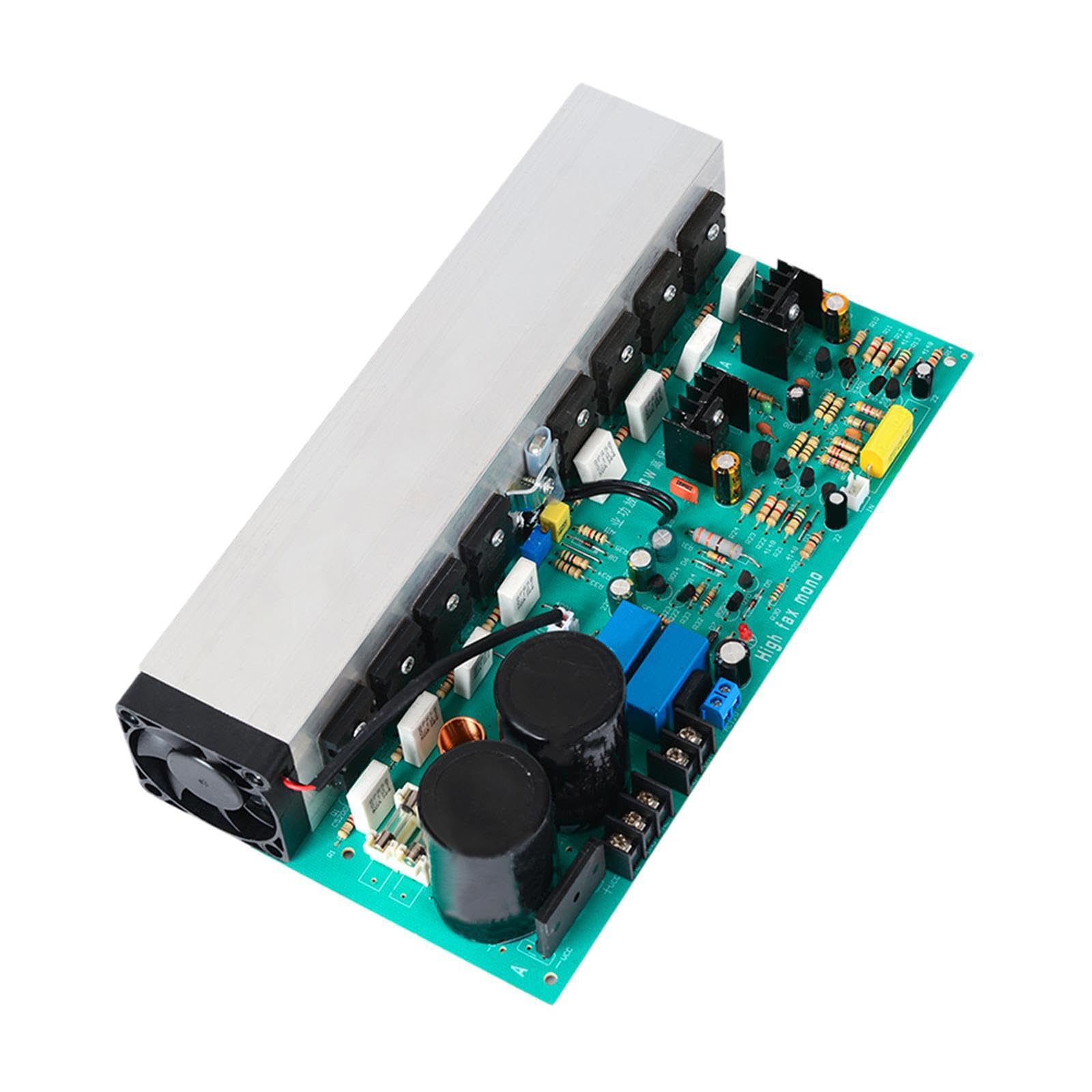 Placa amplificadora de potencia de 800 W con capacidad audio mono y corriente ajustable para un rendimiento flexible. Módulo amplificador canal mono, Condensador izquierdo