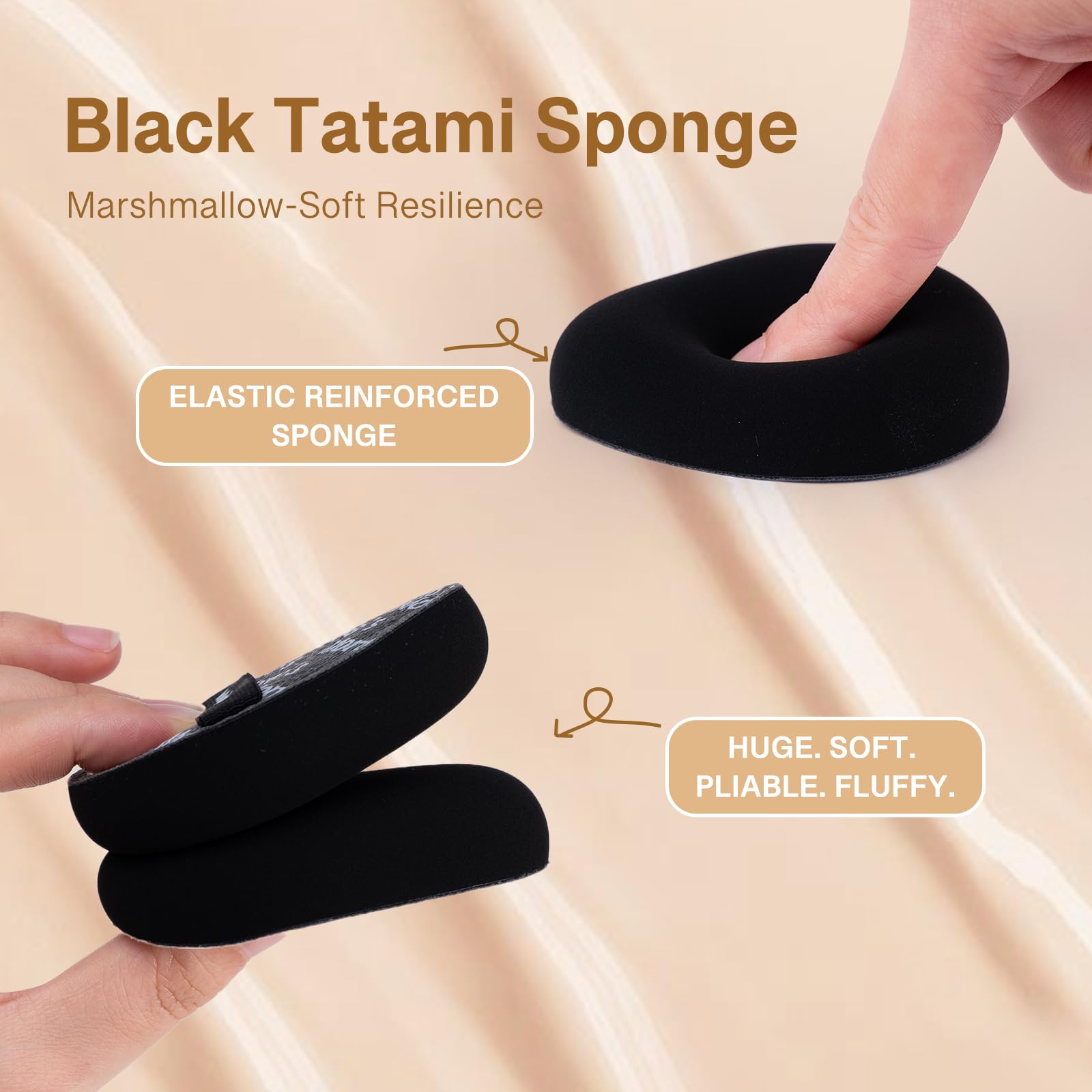 Momo's Workshop 2pcs Powder Puff, Makeup Sponge for Liquid Foundation Ultra Soft Face Powder Puff, Hypoallergenic - Image 3