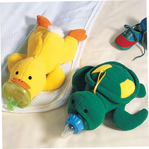Miniatura 2 de Toyvian Cubierta de biberón Alimentador de pato Funda amarilla de felpa para soporte de botella Animal de peluche