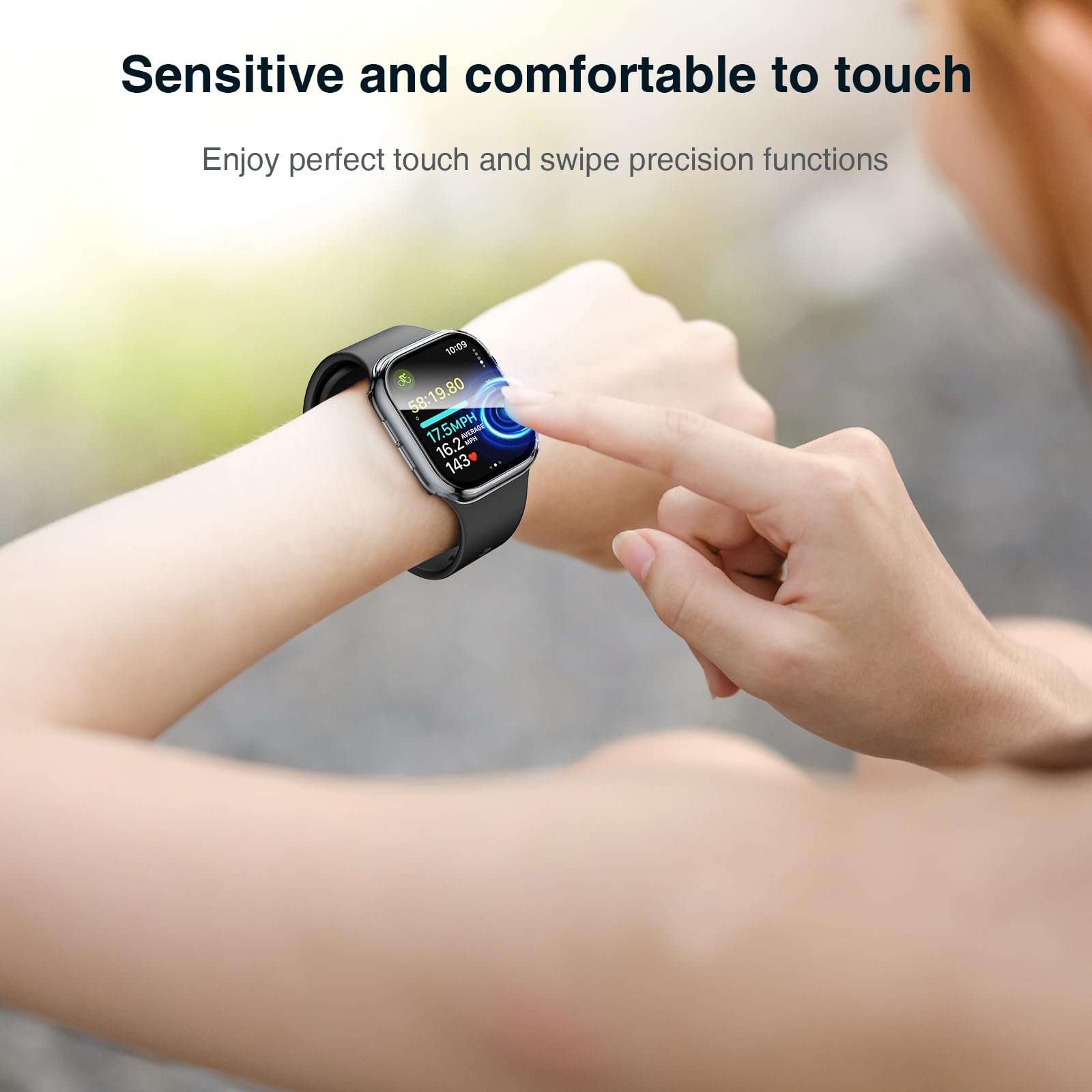 LK 2 Pezzi Cover per Apple Watch Series 10 46mm, Vetro Temperato Cover Custodia per Apple Watch Series 10 46mm, [Durezza 9H] [HD Clear][Senza Bolle] [Anti-Graffio]-clear