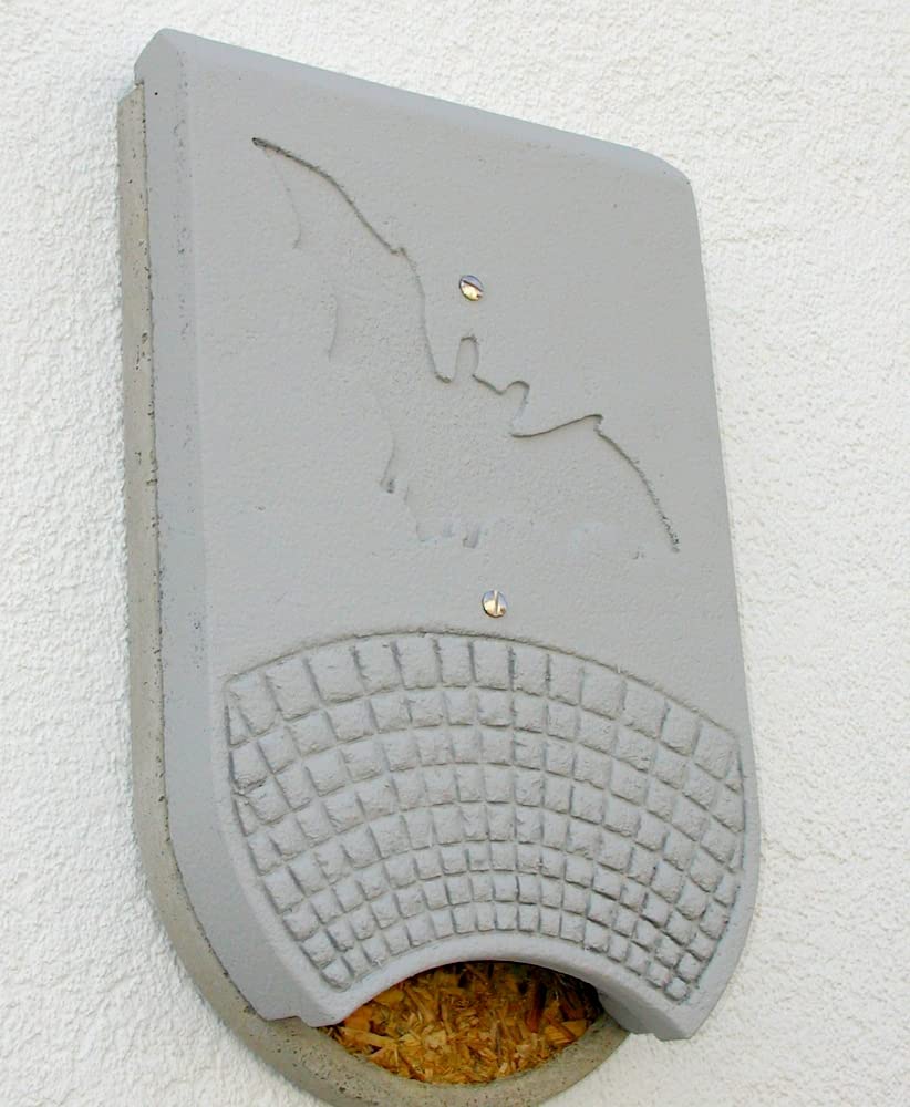Schwegler Naturschutzprodukt Nistkasten Nisthöhle Kasten Höhle Nisthilfe Fledermaus-Fassadenquartier Typ 1FQ aus Holzbeton Höhe 60 cm