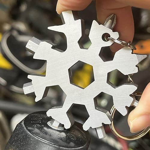 Miniatura 3 de Multiherramienta de copo de nieve 20 en 1, regalo único para hombres, papá, mujeres