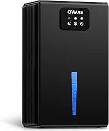 Dehumidifier, 1000 sq.ft Quiet Dehumidifiers for Home Bedroom Bathroom Basement with 95oz Water Tank, Sleep Mode, Auto Shut-Off 7 Colors LED Light, Black