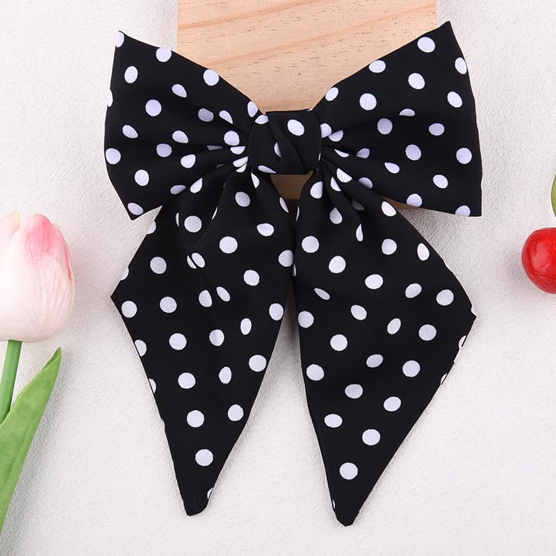 Pinzas de Moño con Lunares Polka Dots Negro miniatura 6