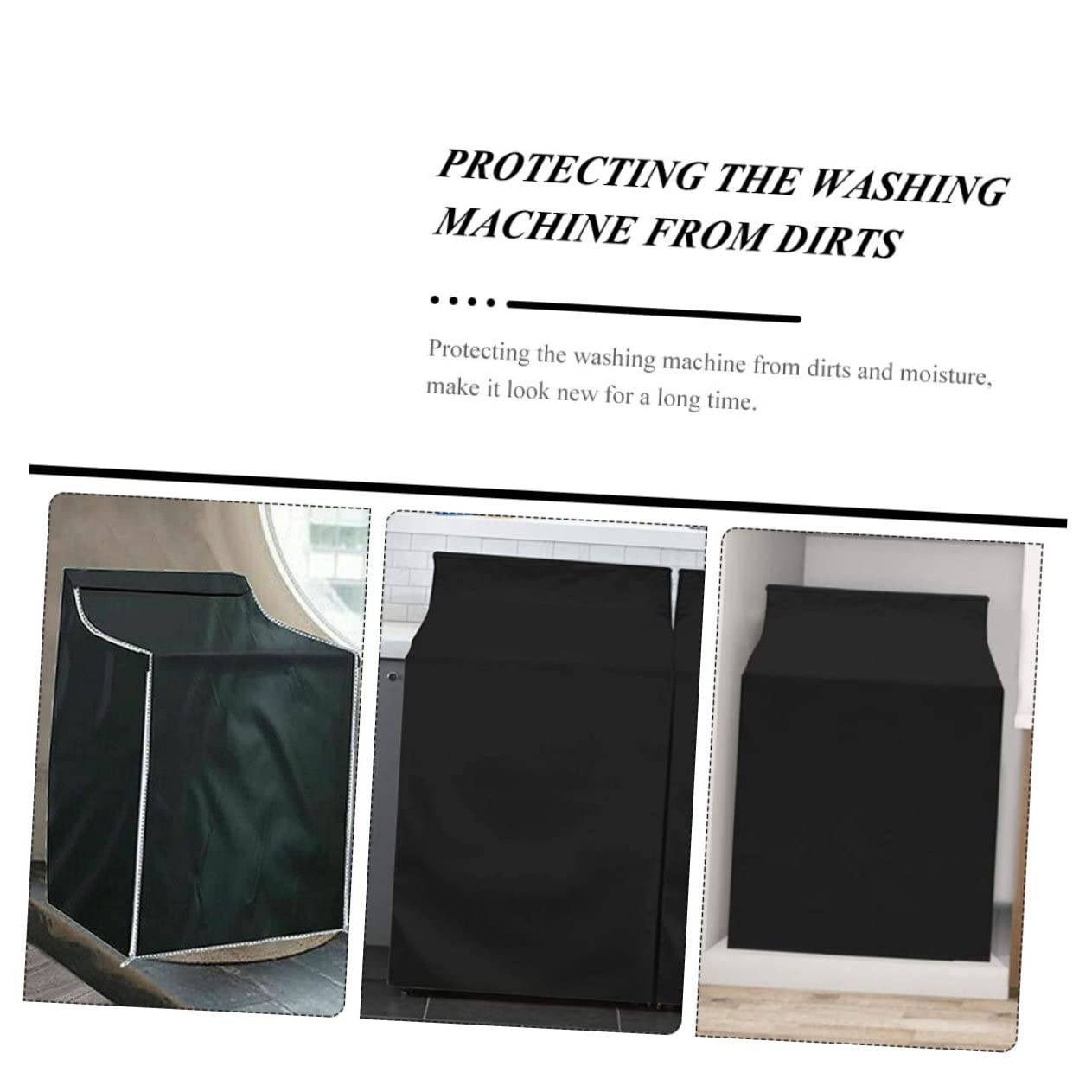Homoyoyo Housse de Protection Étanche pour Machine à Laver et Sèche Linge Couvre Entièrement avec Oxford Premium Antipoussière et UV Protection Complète pour Cuisine Salle de Bain et