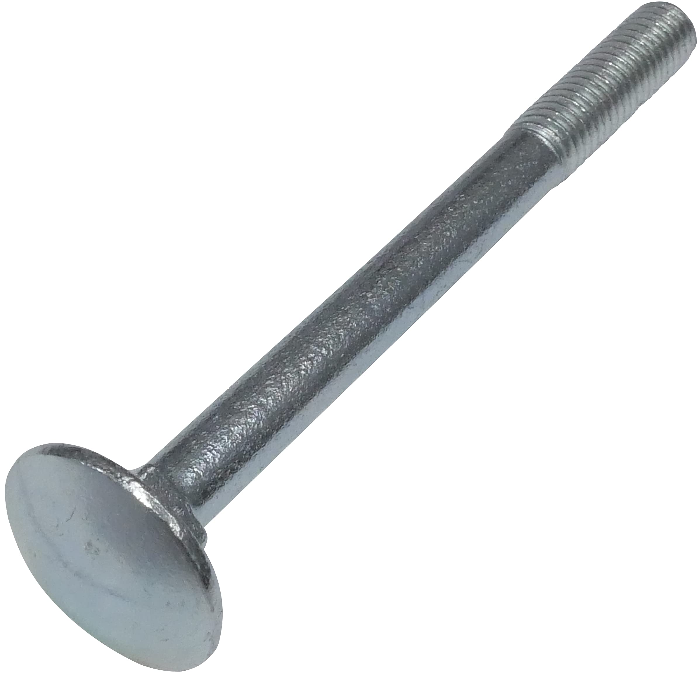 AERZETIX - Lot de 100 Boulons de Carrosserie/Charrue à Tête Ronde à Collet Carré - M6x70mm - en Acier Zingué - DIN 603