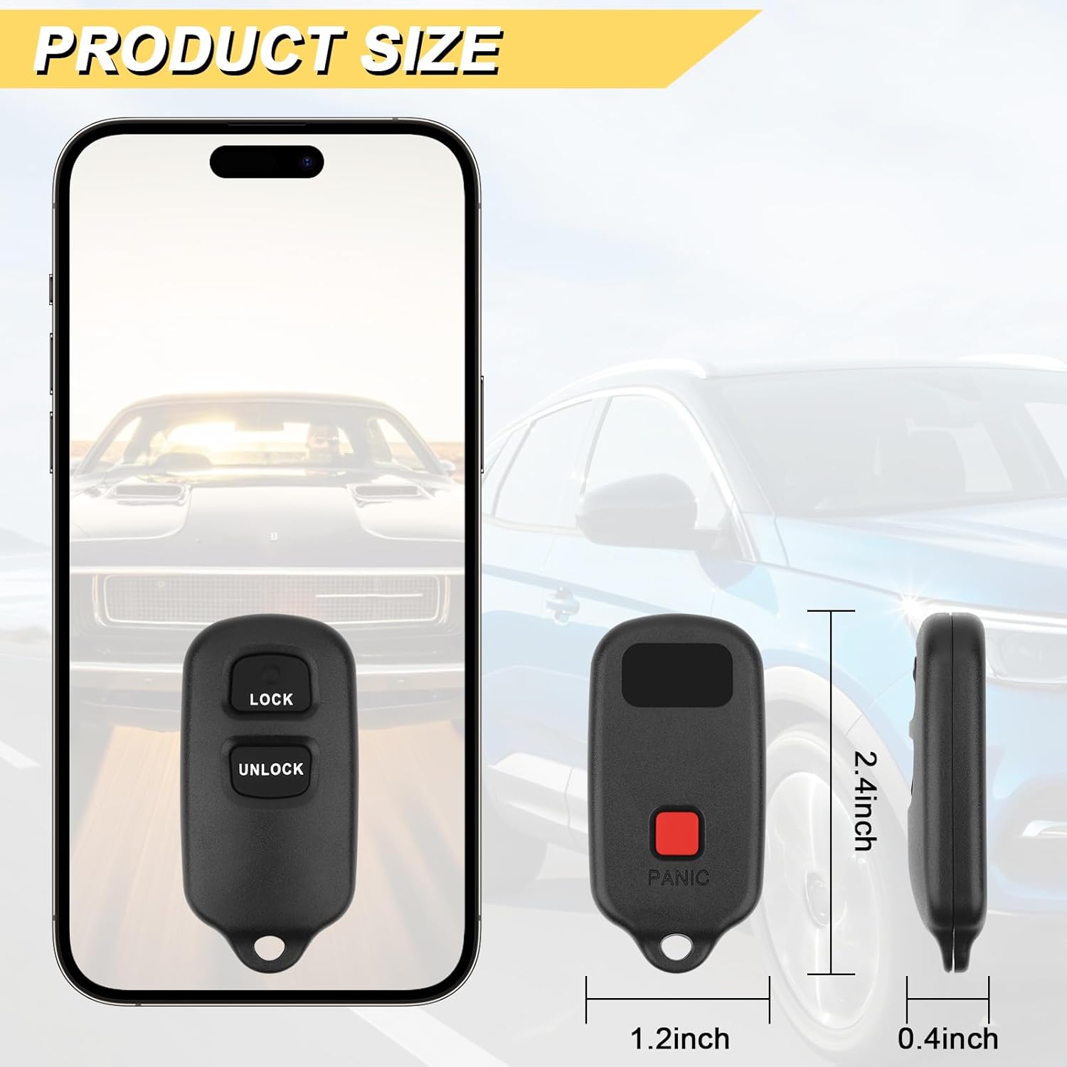 Vurkcy Key Fob Replacement for 2001-2006 Toyota Highlander/ 00-06 Celica Echo/ 00-03 Prius/ 01-04 RAV4/ 04-06 Tundra/ 99-09 4Runner/ 2004-2007 xB Remote Control,HYQ12BBX HYQ12BAN