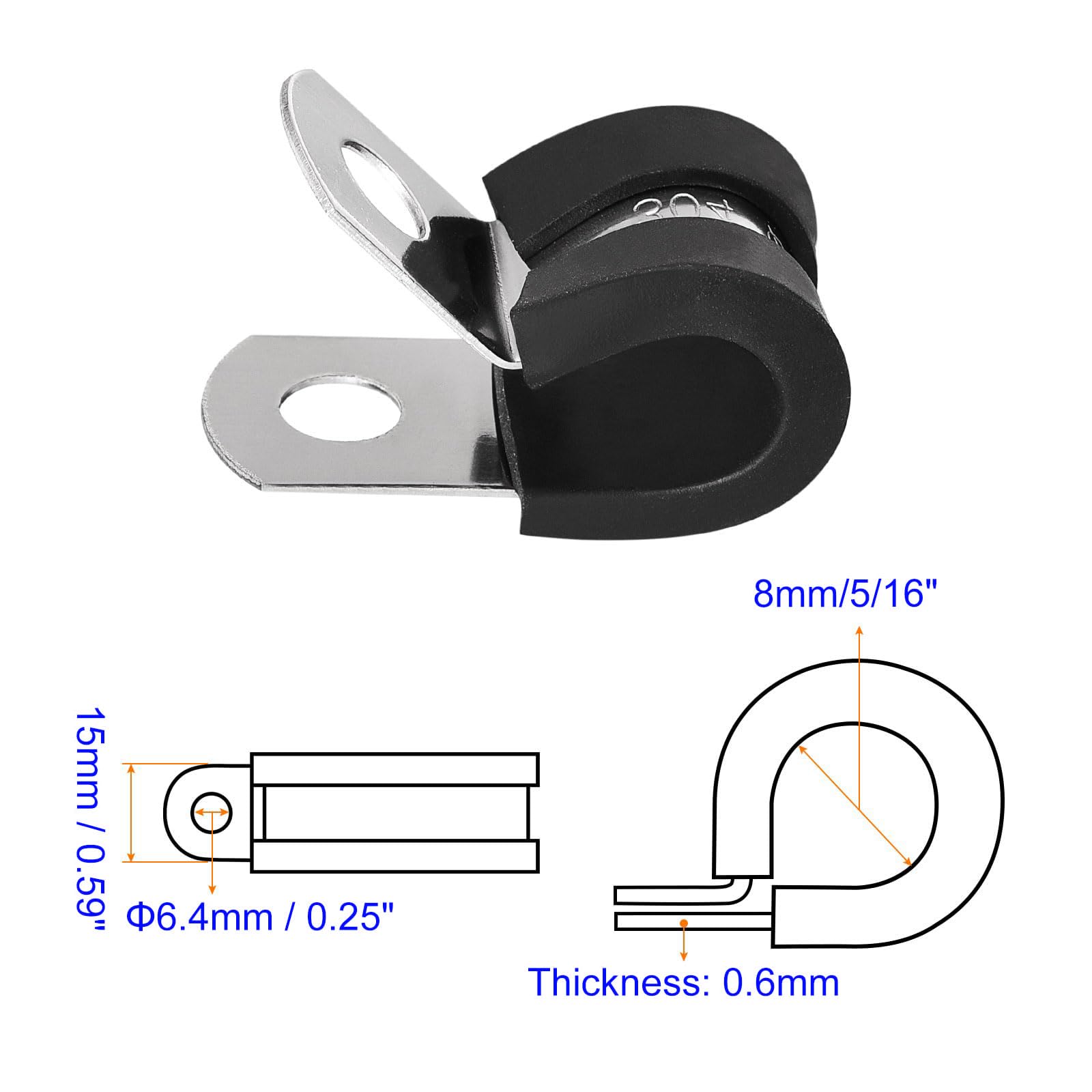 MACHSWON 20Pcs 5/16 Inch(8mm) Cable Clamp - Image 2