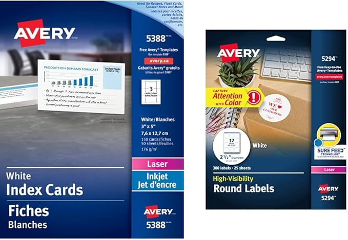 Amazon com Avery Printable 3 quot - 61OCuBWMB7L. AC SX679 