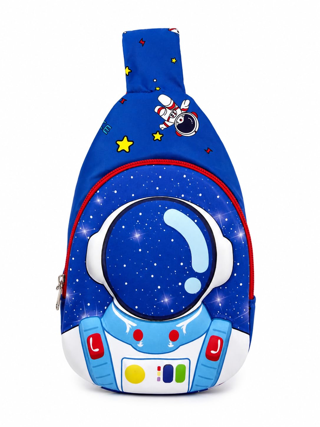 Inaayasa 3D Astronaut Kids Sling Bag for Boys & Girls | Cartoon Space Print Crossbody Chest Bag | Lightweight One Shoulder Travel Bag | Multipurpose Mini Backpack,Picnic, Travel, Birthday Return Gift-image-31