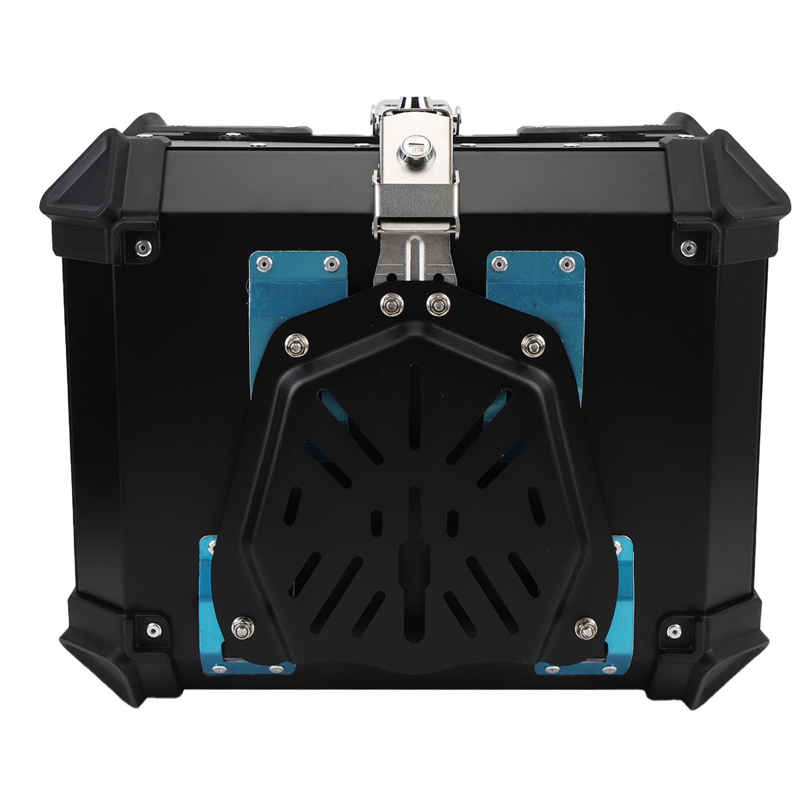 25-Liter-Motorrad-Topcase, 25-Liter-Heckkoffer aus Aluminiumlegierung mit Sicherheitsschloss, Universelle Motorrad-Gepäckträgerbox, KofferraumHeckbox für Helm, Regenmantel