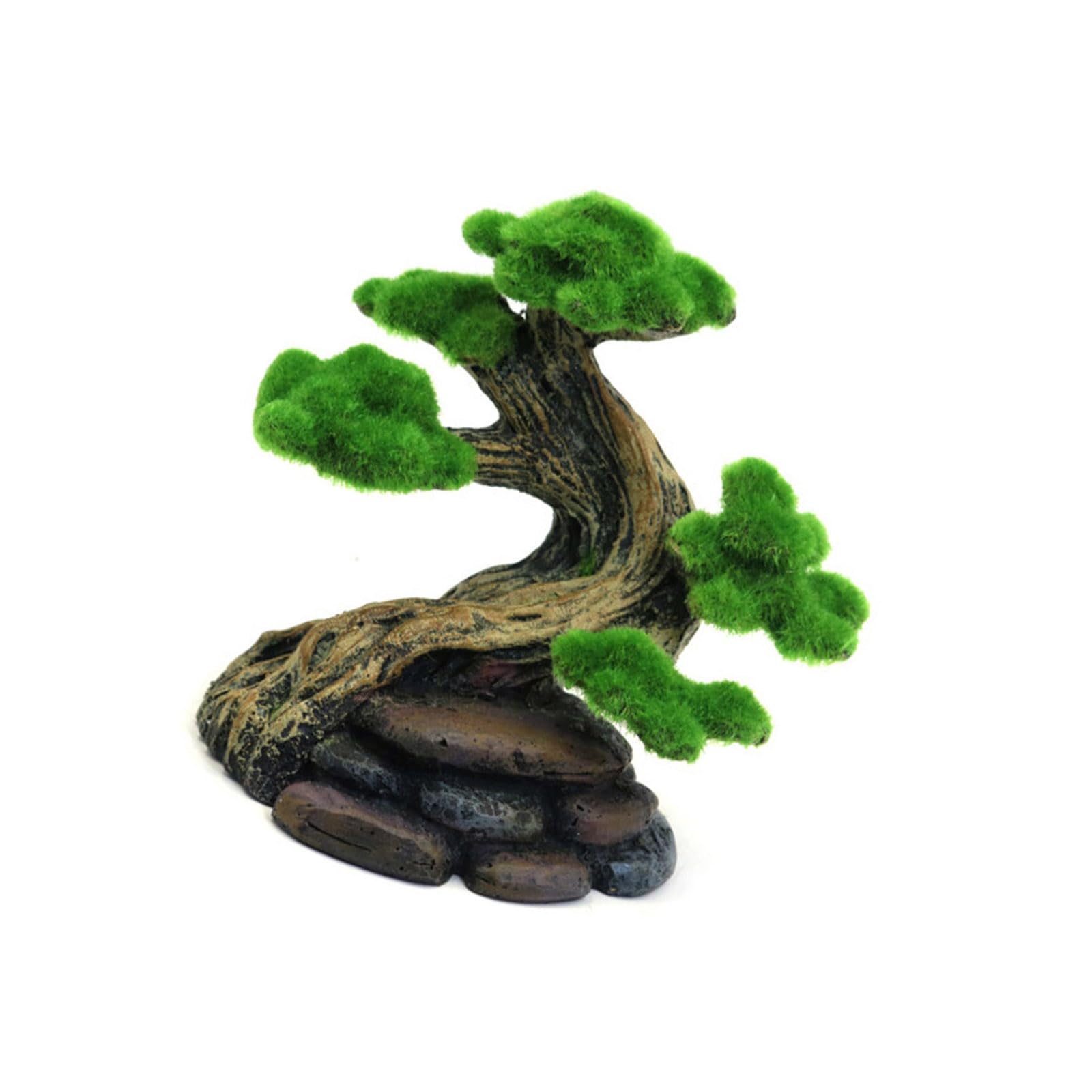 JSGHGDF Artificial Moss Tree Fishtanks Decors Resin Water Plant Simulation Tree for Aquascaping Aquariums Landscape Decoration Aquariums Ornament