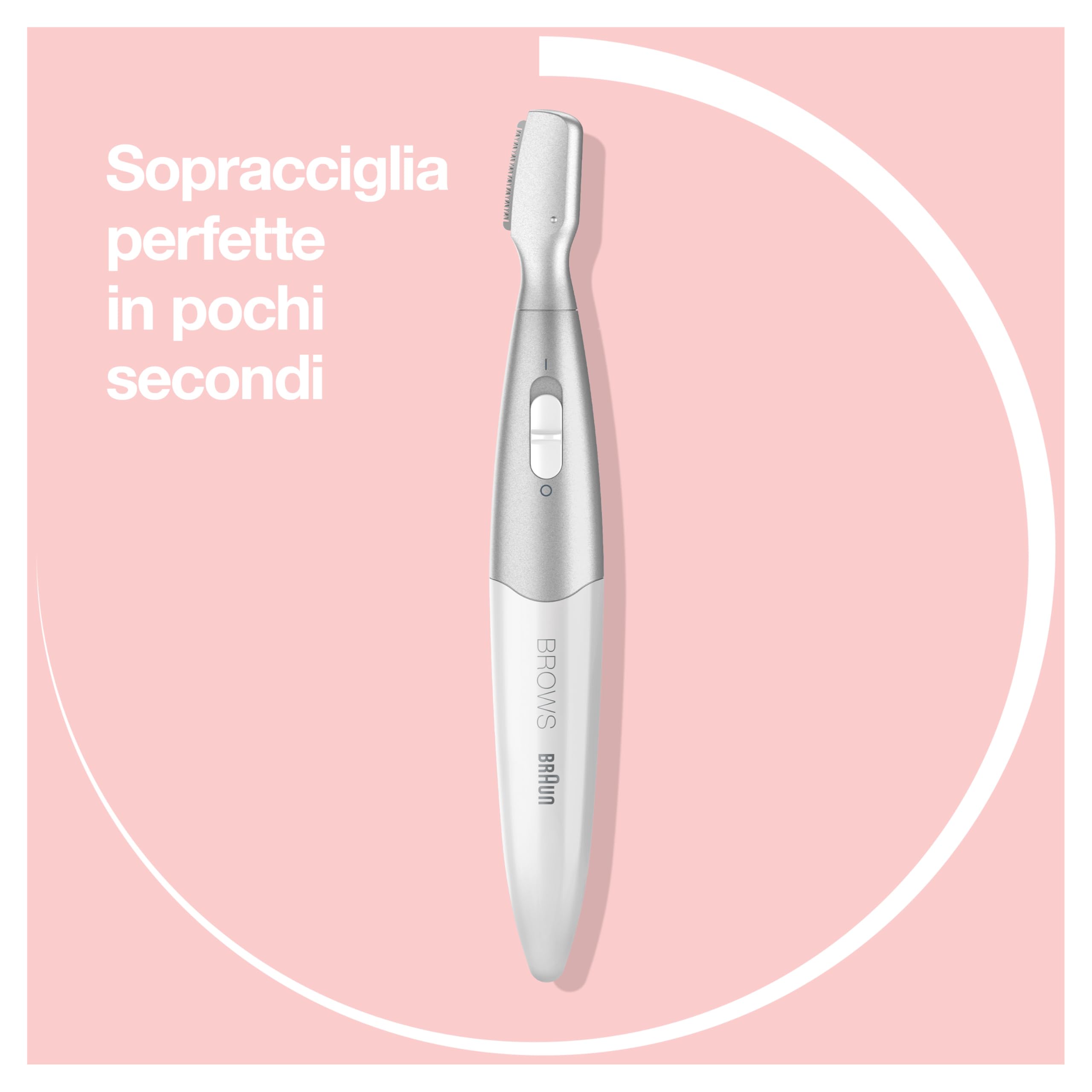 Braun Fg1106, Mini Rifinitore di Precisione per Le Donne, Styling e Definizione delle Sopracciglia, Strumento di Definizione dei Contorni, Depilazione Viso in Viaggio o Fuori Casa