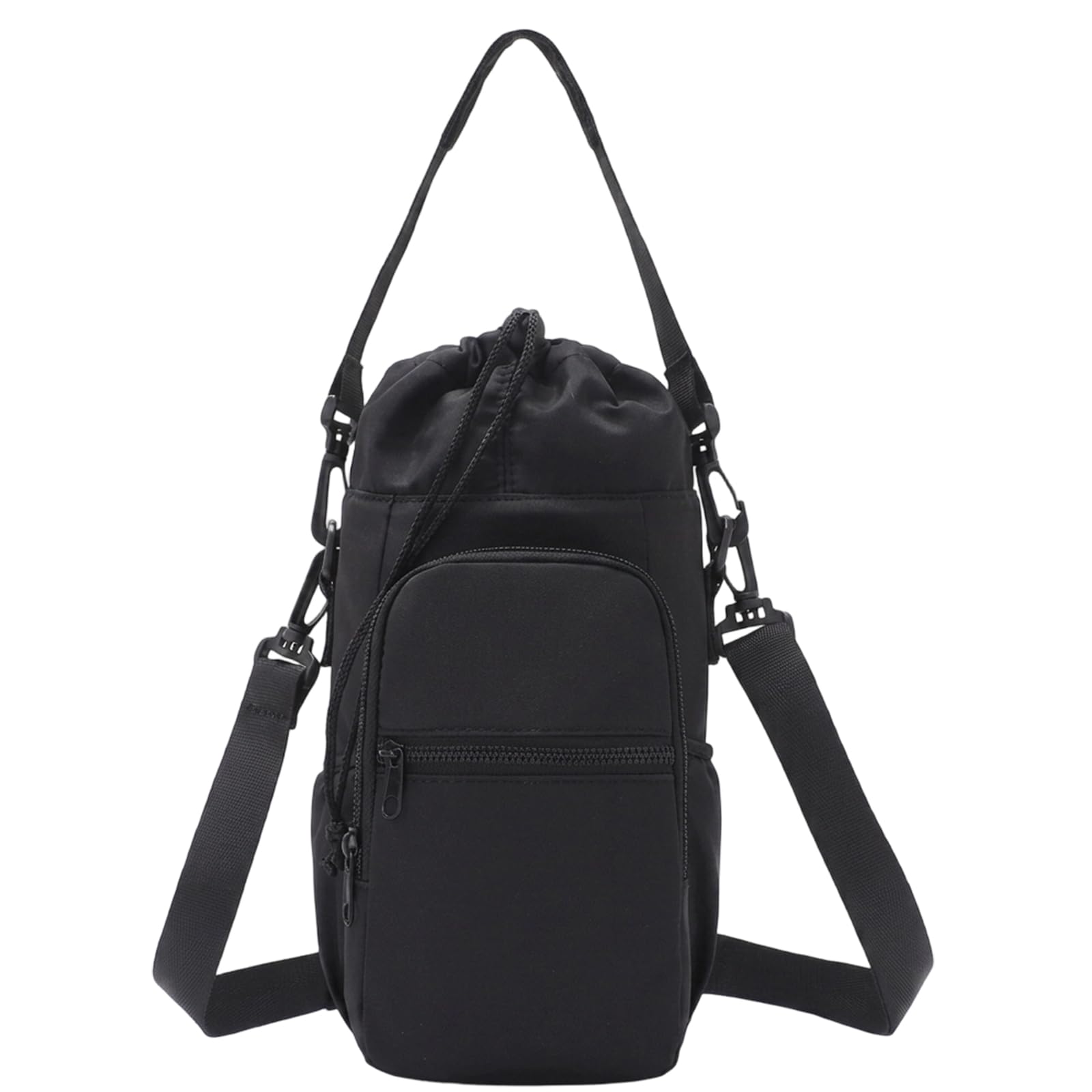 Water Bottle Bag with Shoulder Strap, Water Bottle Carrier with Shoulder Strap for Outdoor Activities, Compact 27x12x10 cm Water Bottle Sling for Hiking Fitness Commuting