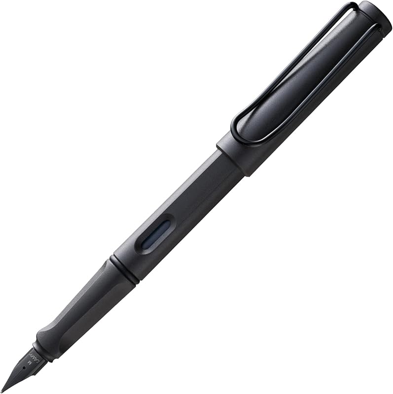 Lamy safari umbra - Stylo Plume avec grip ergonomique et plume acier blacke en taille M - matière pl