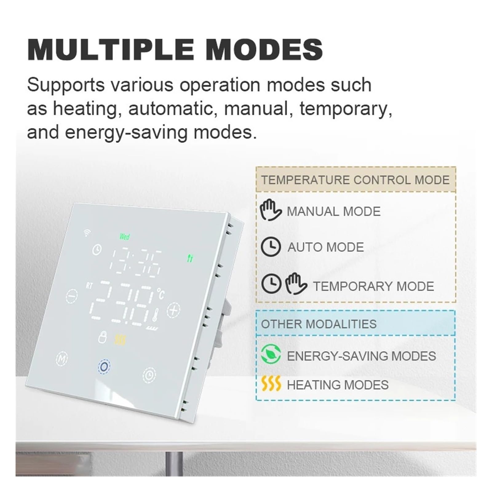 Termostato Inteligente WiFi for Agua/calefacción eléctrica por Suelo Radiante, Controlador de Temperatura Remoto for Caldera de Gas