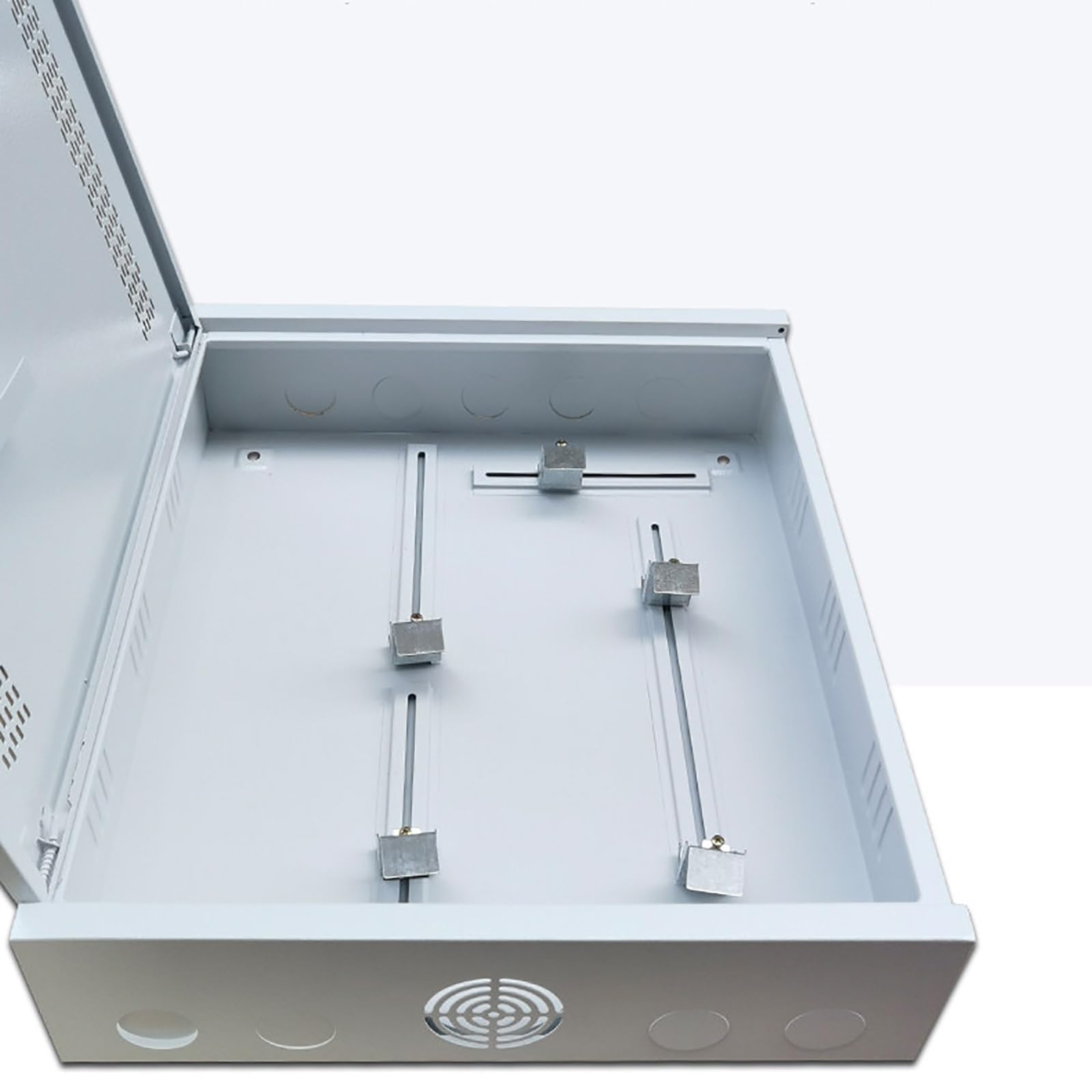 Armario Electrico de Acero Laminado en Frío, Caja Estanca Exterior Electrica, Cuadro Electrico Superficie Protección IP30 con Abrazadera Ajustable para Dispositivos(60x50x15cm/24x20x6in)