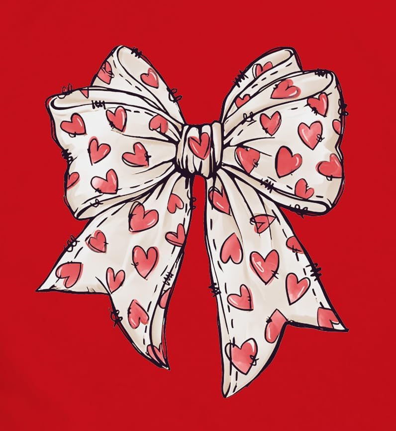 Bow Shirts for Women Cute Pink Bowknot Ribbon Print Tee Tops Bow Girly Aesthetic T-Shirts - Image 5