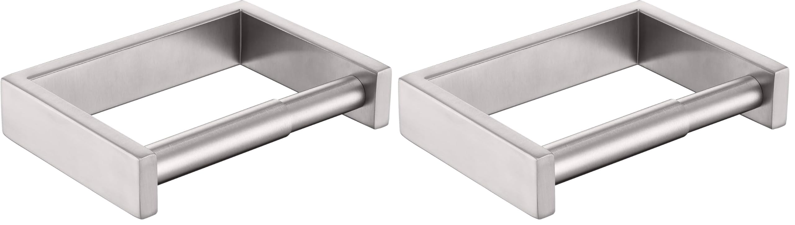 KOKOSIRI Roll Paper Holder Spring Loaded Tissue Paper Holder Bathroom Toilet Roll Holder with Shelf Wall Mounted Stainless Steel Brushed Gold B2012BG — Amazon image 14