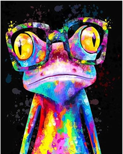 MMAHD Kits de pintura de diamantes 5D para adultos, para manualidades, con rana, para bordado, con diamantes de imitación, pegados, manualidades,