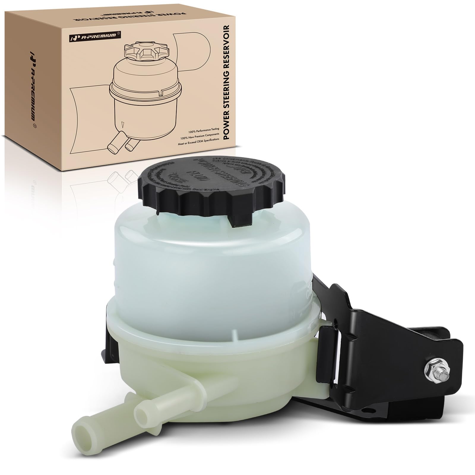 A-Premium Power Steering Reservoir/Tank with Cap & Bracket Compatible with Toyota Tundra 2000-2006, Sequoia 2001-2007, V8 4.7L