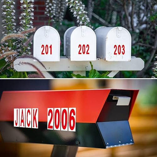 Miniatura 4 de Números de buzón para exteriores, 12 hojas de 3 pulgadas, 0-9 A-Z, vinilo autoadhesivo, números de dirección, letras adhesivas para puertas de casa