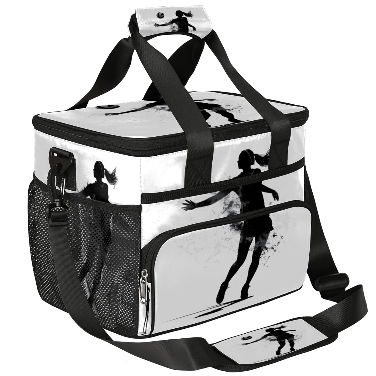 Insulated Picnic Backpack Lunch Box for Women Men Picnic Basket Tote Lunch Bag Picnic Bag Portable Lunch Bags for Picnic, Beach, Work, Trip,Office, Camp Women with Ball