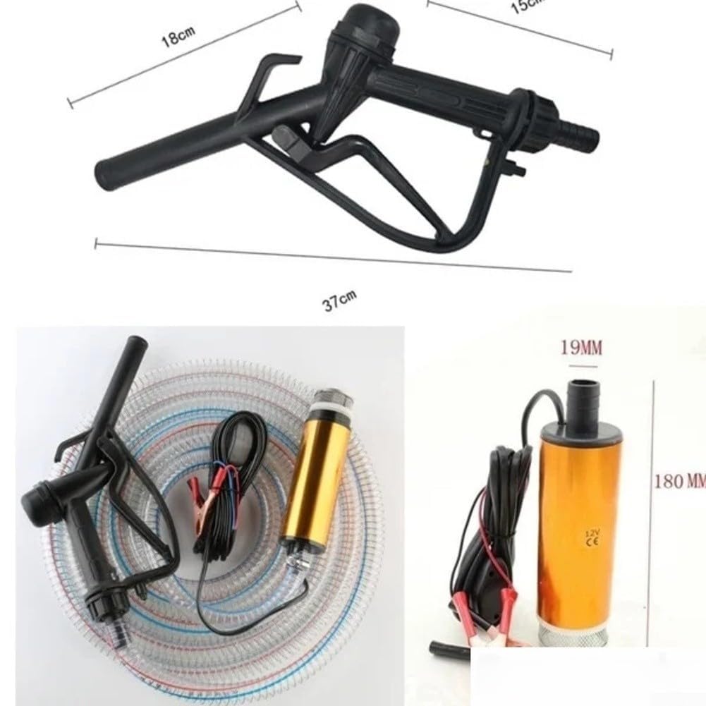 Pompa elettrica sommergibile per olio e acqua, per diesel, multi tensione, 12 V, 24 V, 220 V, pompa in acciaio inox da 51 mm e tubo in acciaio da 4 metri per un trasferimento affidabile del