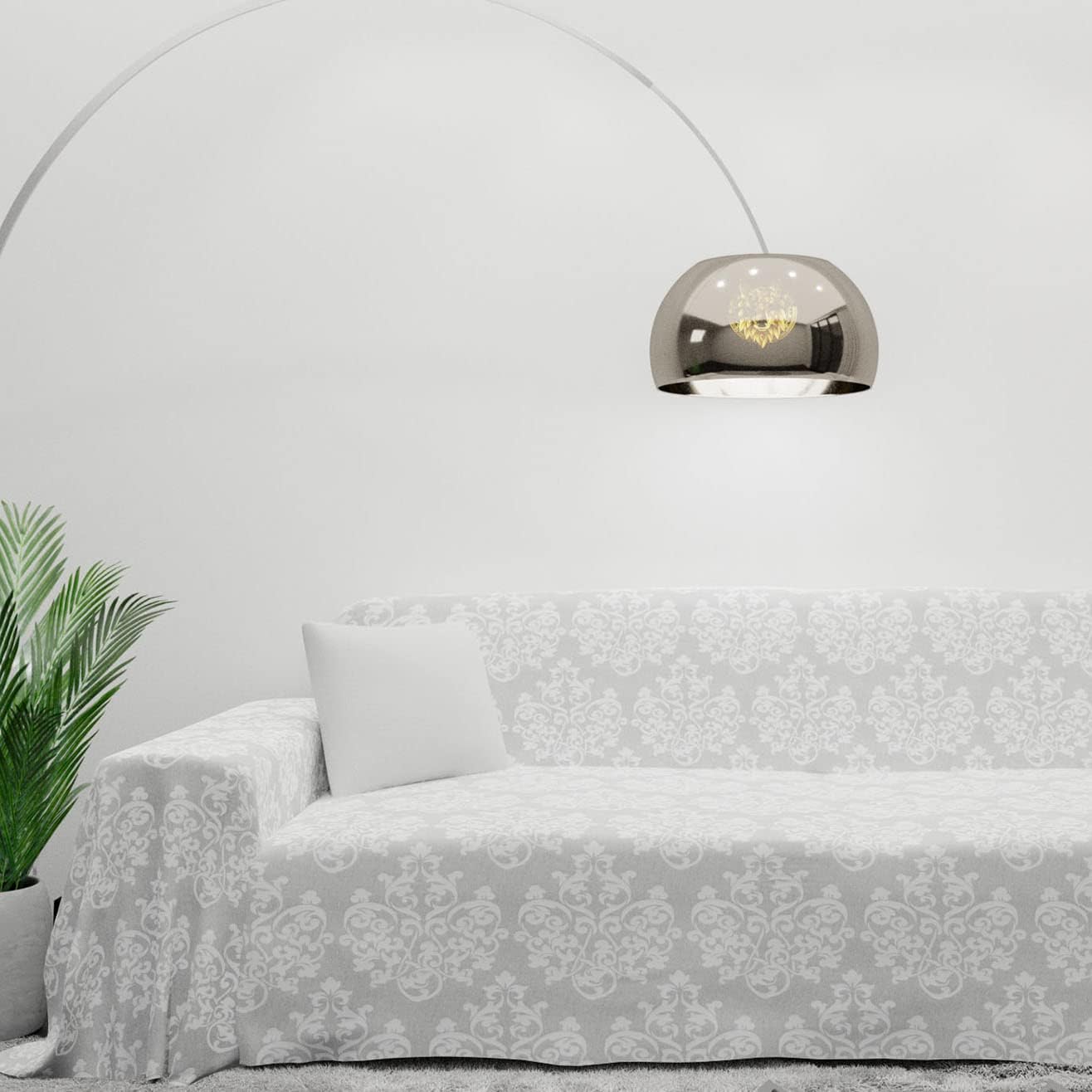 Copridivano 100% Cotone Byour3 - Granfoulard, Multiuso, Rosso Delta