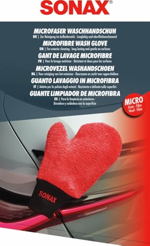 SONAX Guante de Lavado de microfibras (1 Unidad) Limpieza Profunda sin rayar. Lavado Efectivo y Suave para Pinturas y Superficies | N.° 04282000