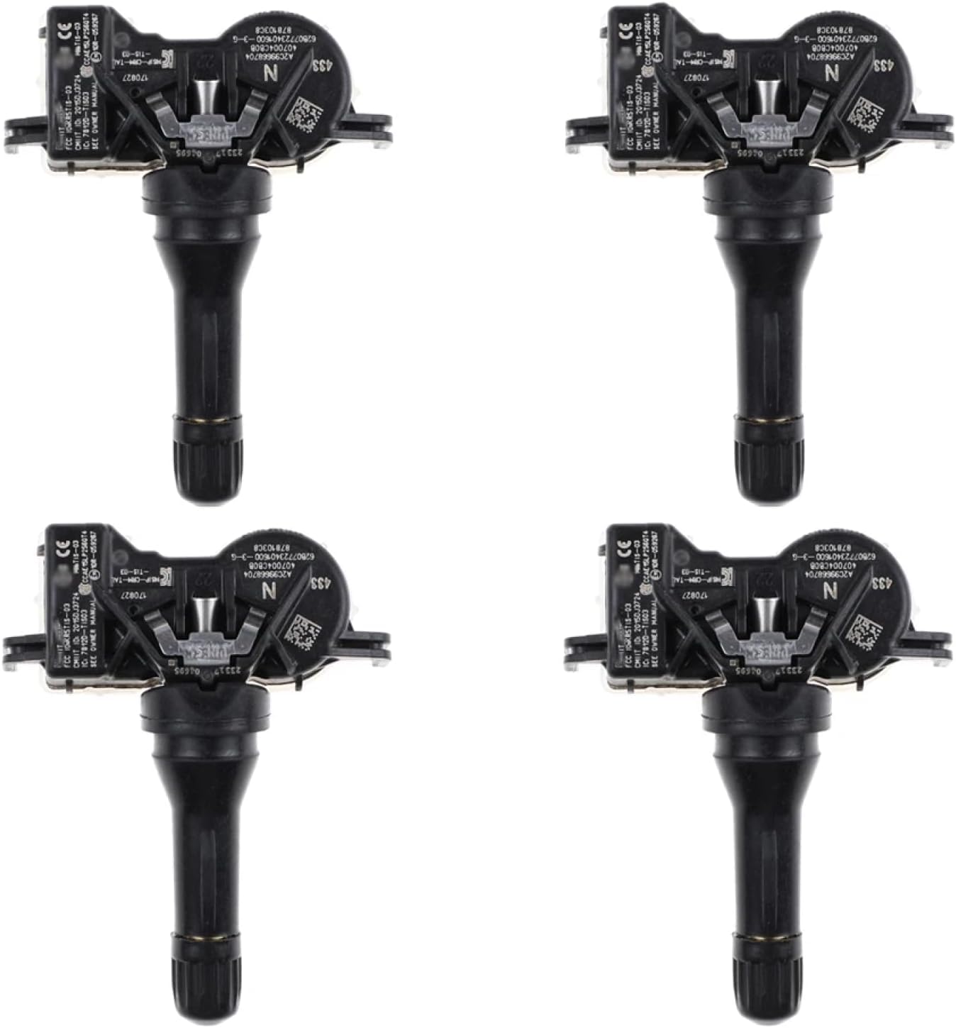 4 Pezzi TPMS per Auto di monitoraggio della Pressione dei Pneumatici 407004CB0B, per Renault Espace Kadjar Kangoo Koleos Megane Scenic Talisman