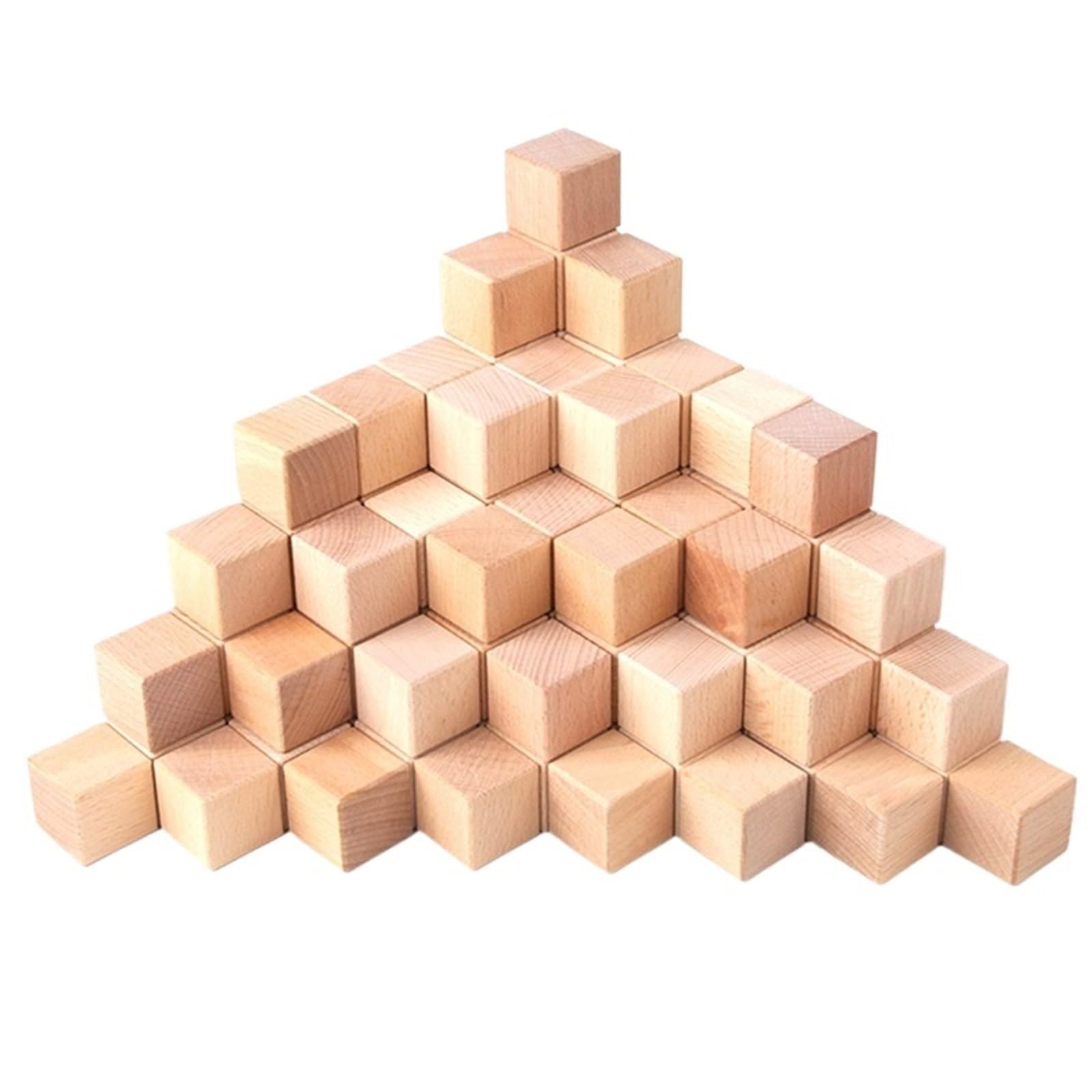 LSNNMU 100 Pcs 30mm Unfinished Wooden Cubes Blank Wood Blocks for DIY Craft Painting, Puzzle Making, Home Decor for Crafts