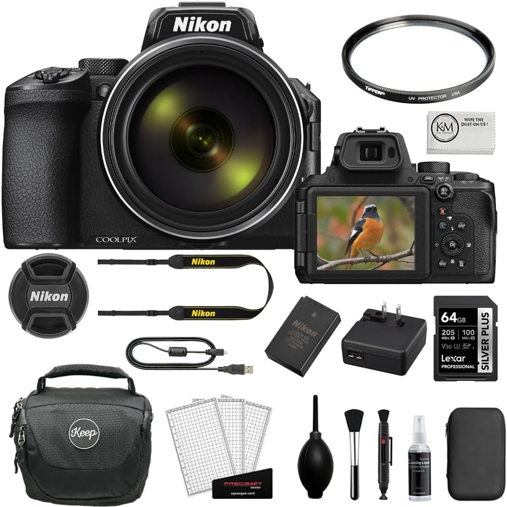 COOLPIX P950 Digital Camera Bundled with 64GB Memory Card + Camera Case + UV Filter + Microfiber Cleaning Cloth (5 Items)