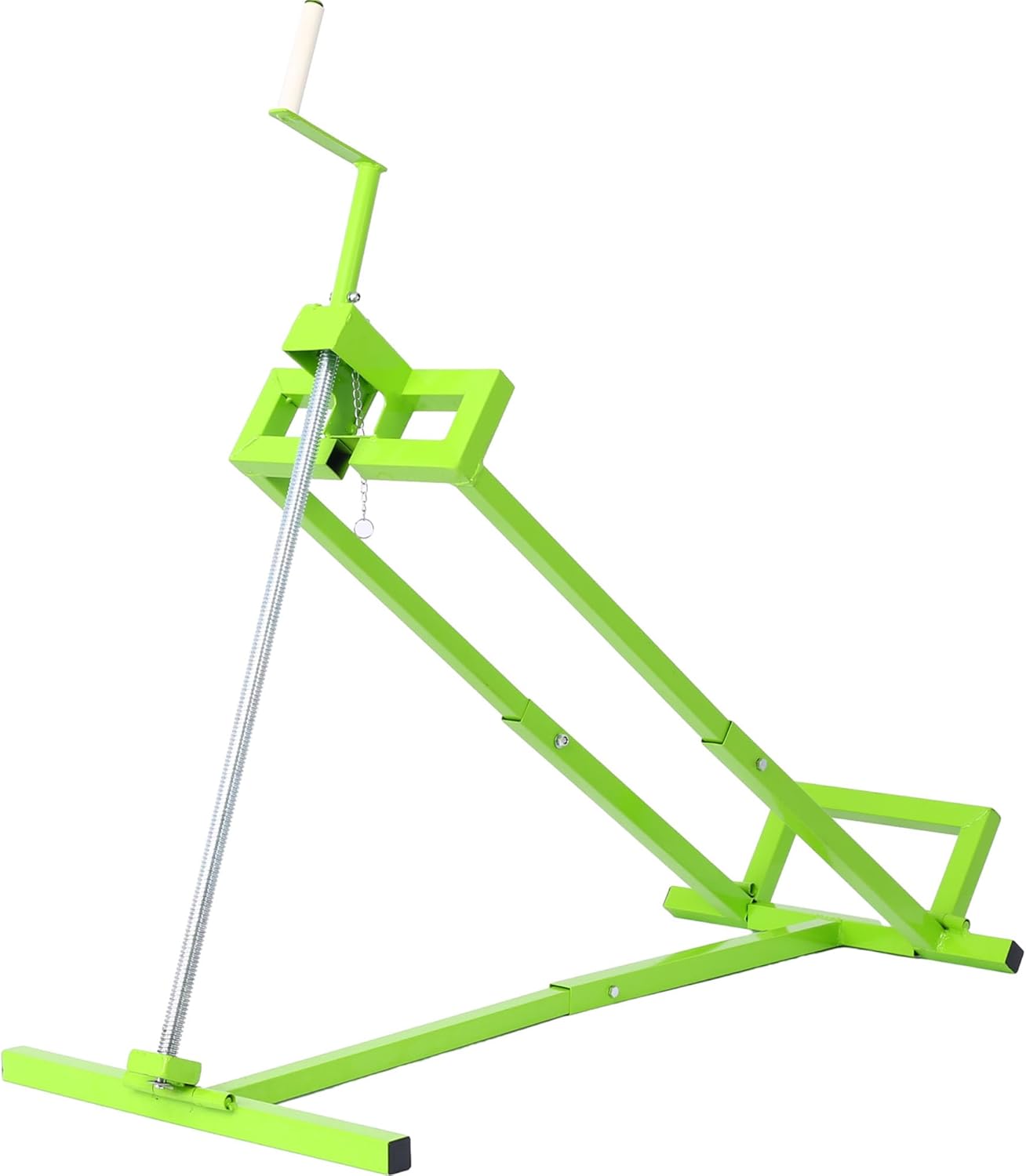 Foldable Lawn Mower Lift for Riding Tractors, Portable Lawn Mower Jack Lift Zero Turn & Telescoping Lawns Tractor Lifts with Adjustable Height/Manual or Power Handles, 880 LBS Capacity (Lime Green)