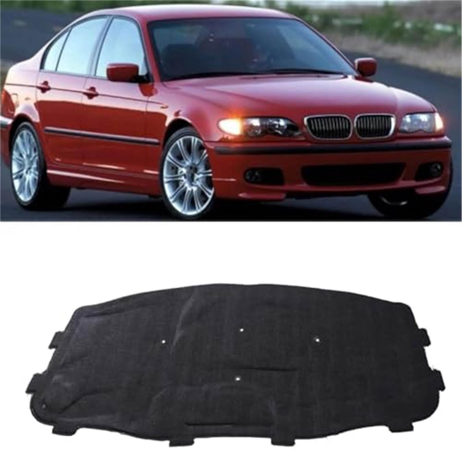 Dla BMW, serii 3 E46 320i 325i 328i 330i 51488193941 maska ​​samochodu podkładka termoizolacyjna kaptur izolacyjny dźwiękoszczelna bawełna Mata wygłuszająca