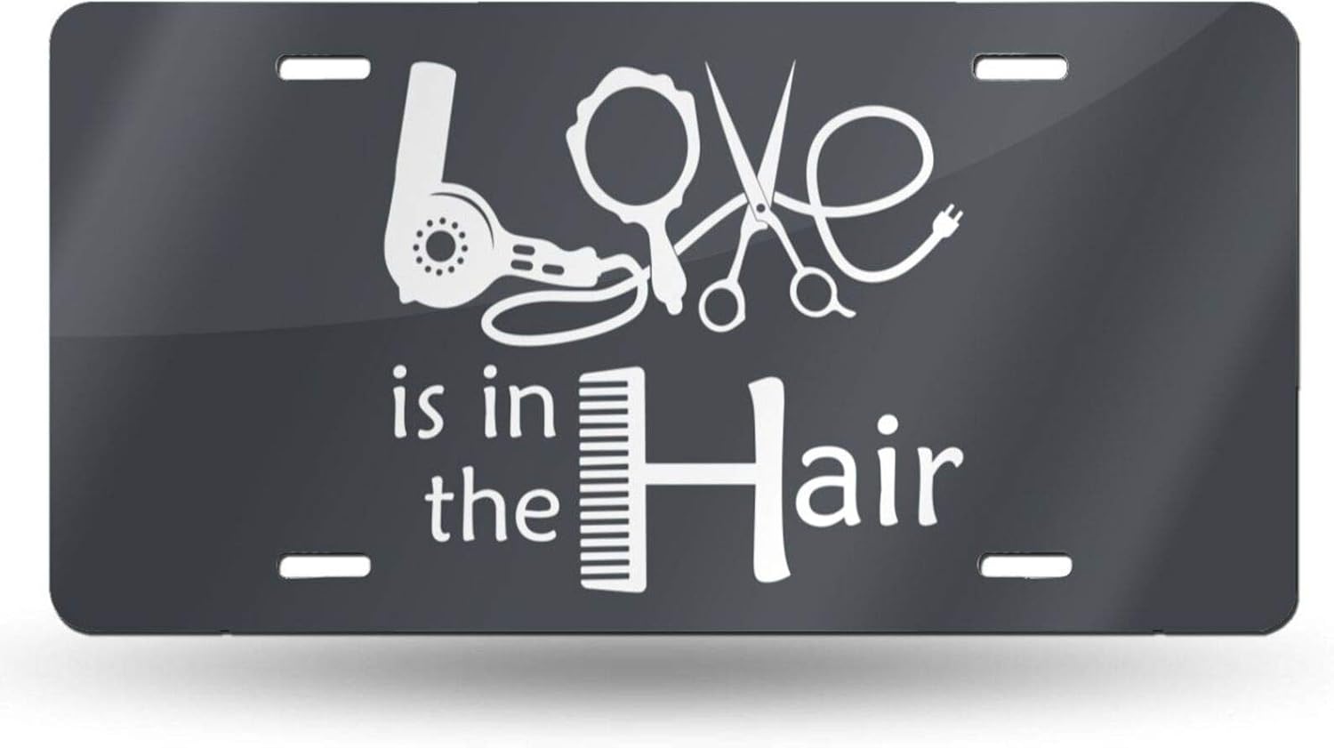 HCNNZM7 Barber Salon Hairdresser Love Car License Plate