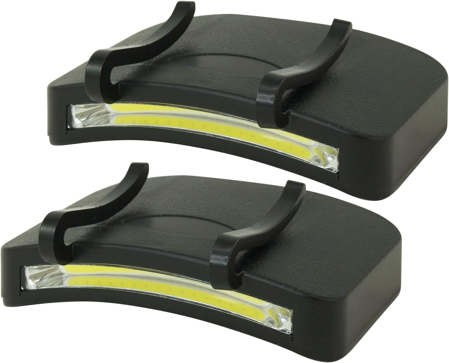 LitezAll Clip On Cap Light Headlamp - Bright LED Cap Light for Hands Free Outdoor Work, 2 Pack
