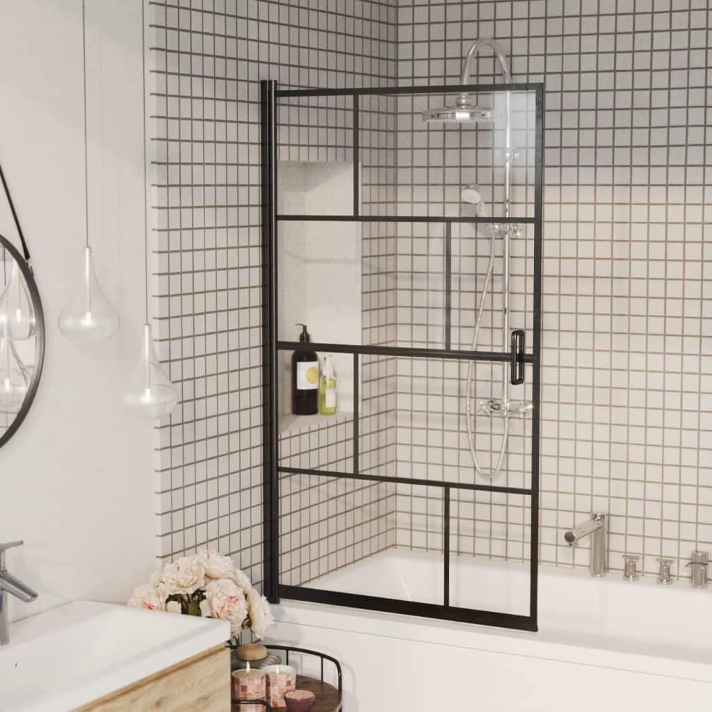 Stylish Black Shower Enclosure for Bathroom Decor with ESG Safety Glass for Elegant Bathroom Shower Cabin Installation, 31.5"x55.1"