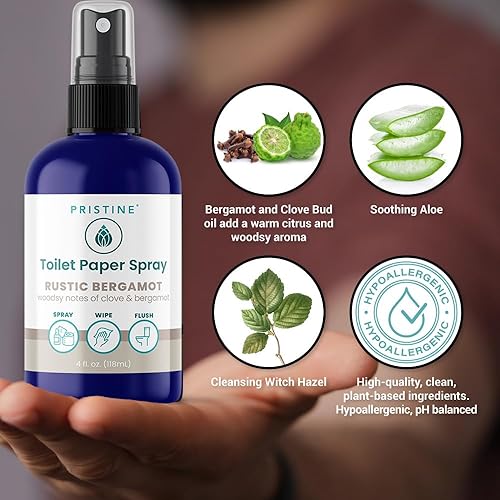 Miniatura 2 de Pristine - Espray de papel higiénico Como se ve en Shark Tank, el Planet Friendly, la alternativa más natural a las toallitas húmedas enjuagables