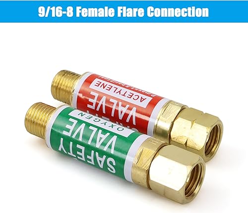 Miniatura 10 de Los pararrayos del flashback del acetileno del oxígeno fijaron tamaño B del extremo 916-18 del regulador