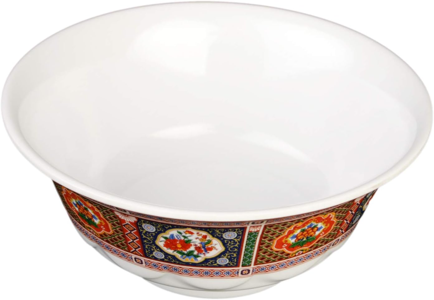 Thunder Group Peacock melamine dinnerware collection 53 oz, 8 1/4" scalloped bowl, comes in dozen