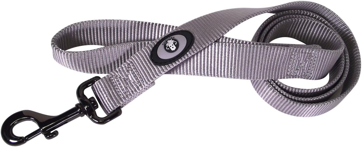 Hamilton Gun Metal Series Nylon Dog Lead with Swivel Snap, 5/8-Inch by 4-Feet, Amethyst image 4